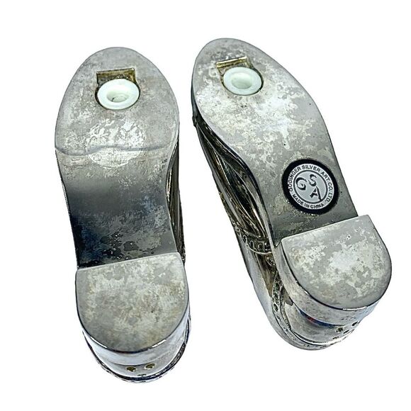 Godinger Salt Pepper Shaker For Neiman Marcus Men's Wing Tip Shoes Style - Picture 4 of 6